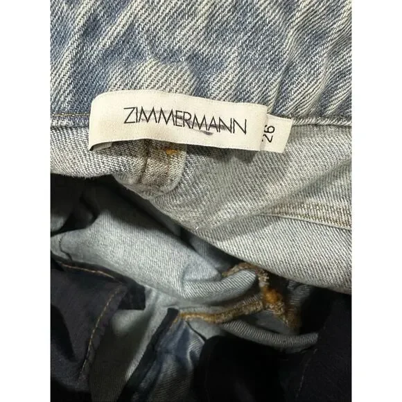 Zimmermann Wide-Leg Flared Jeans in Sea Foam Size 26 $595 - Picture 12 of 12